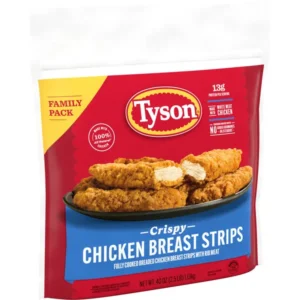 Tyson Frozen Crispy Chicken Breast Strips Family Pack